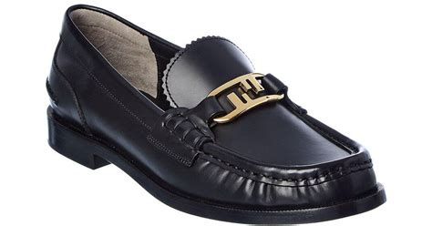 womens fendi loafers|fendi o'lock leather trim loafer.